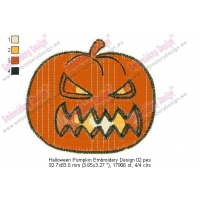 Halloween Pumpkin Embroidery Design 02